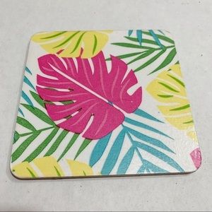 Decoupage Tropical Print Wooden Coasters